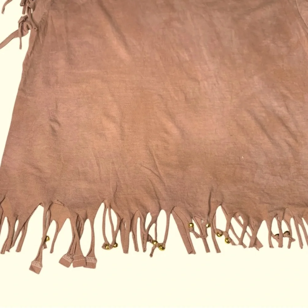 🎸 Fringed & Bleach Dyed T-Shirt - Picture 3 of 4